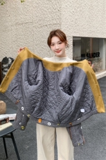 2025秋冬新款！夹棉毛呢刺绣提花超好看休闲外套，女装毛呢外套，1C151