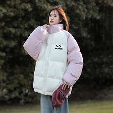 现货抖音得物可供视频三防加厚羽绒拼接棉衣外套面包棉服86638，男装棉衣，电商A486