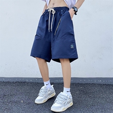 休闲裤男韩版潮流痞子帅印花2024夏季新款ins宽松五分裤K4111-P33，男装休闲裤，星座412-3