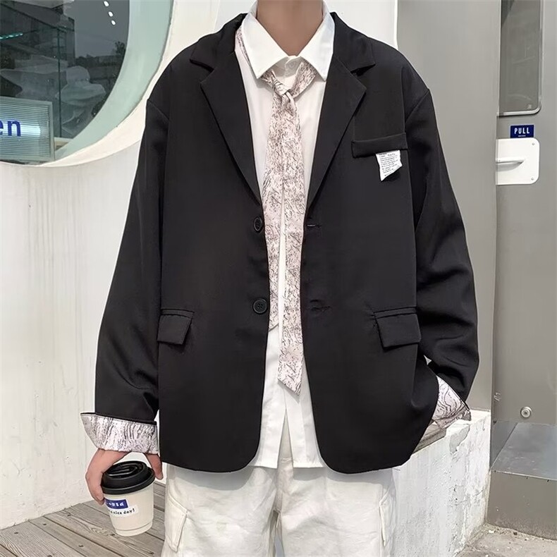 男士秋季新款休闲西装外套配领带LG25P55图片