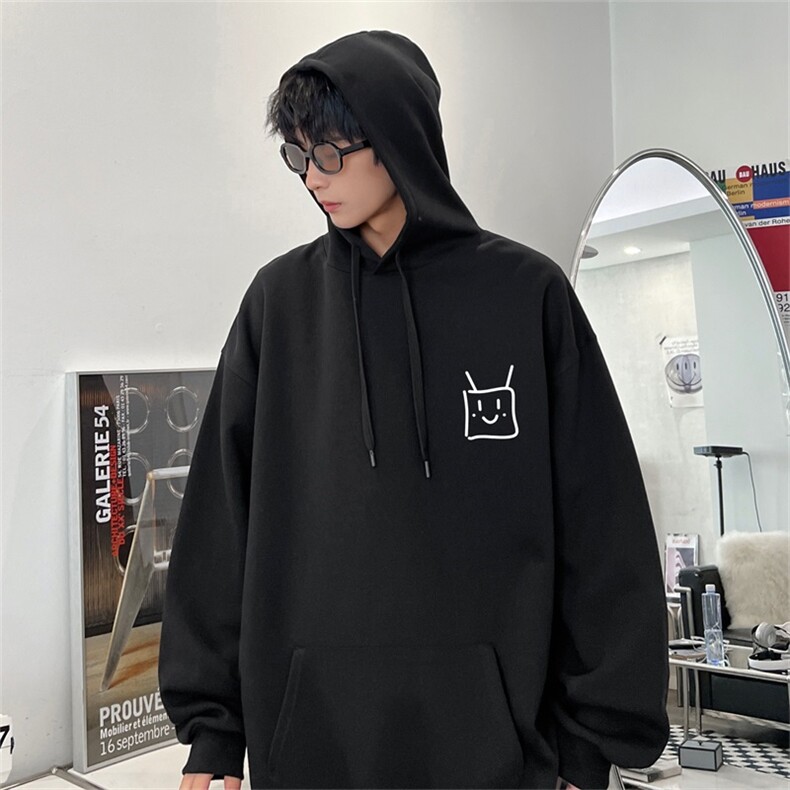 电商DSA028-MT23Q11100聚酯P35新款潮流印花连帽卫衣男限49,男装卫衣,电商A028