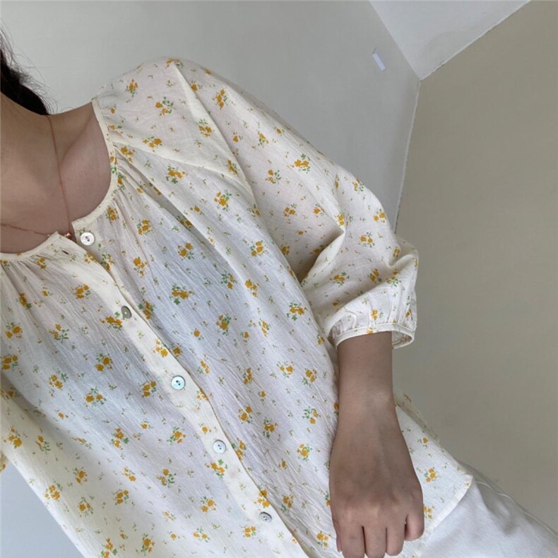 带发圈长袖防晒衬衣，女装，土布鱼