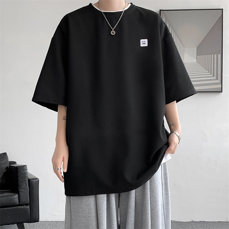 8XL-M  重磅！特大码T潮牌上衣男中性华夫格短袖T恤DX304P25控39图片