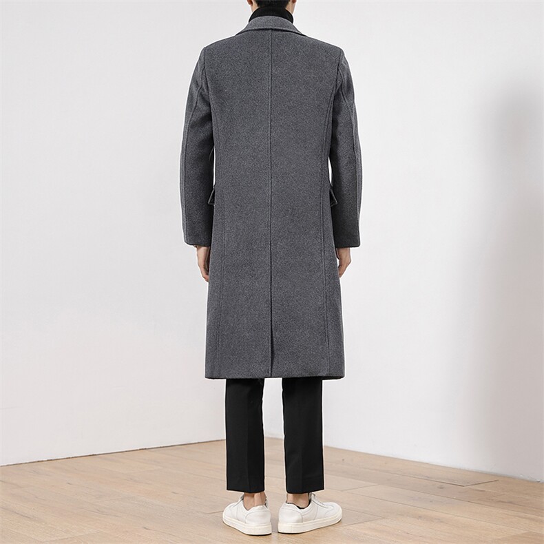 HN615秋冬新款男士毛呢外套超长款P180,女装短外套,电商B360A（原721A）