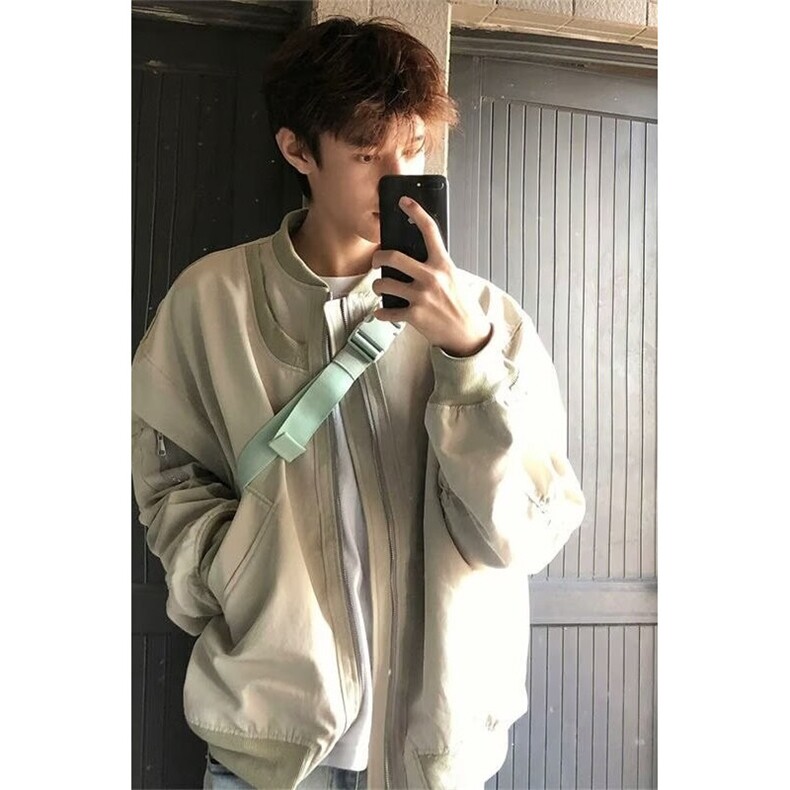 网图 棒球服飞行员夹克外套男款潮牌美式复古嘻哈外套男 wt23-p52图片