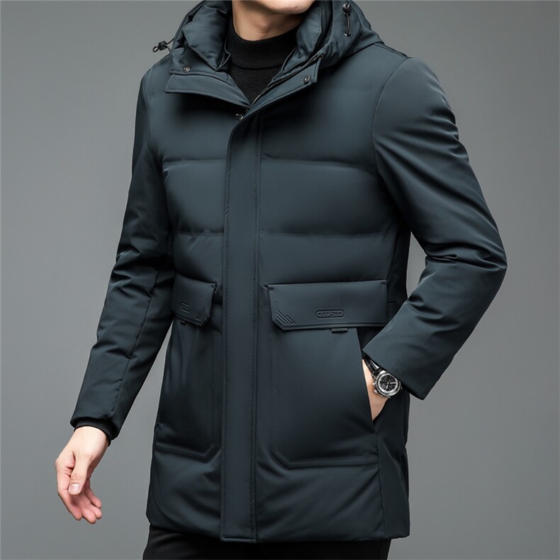 男款羽绒服冬季新款男士中年可脱帽商务休闲加厚保暖外套男装图片