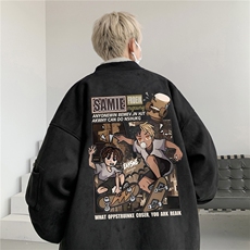 24春秋款美式复古麂皮绒飞行棒球服男女夹克外套JF3302-P80控108，男装夹克，电商B370