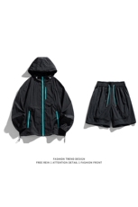 GENIOLAMODE户外轻薄防晒穿搭男士2025夏季新款休闲运动套装男装，男装防晒衣，星座1106-2（原1111B）