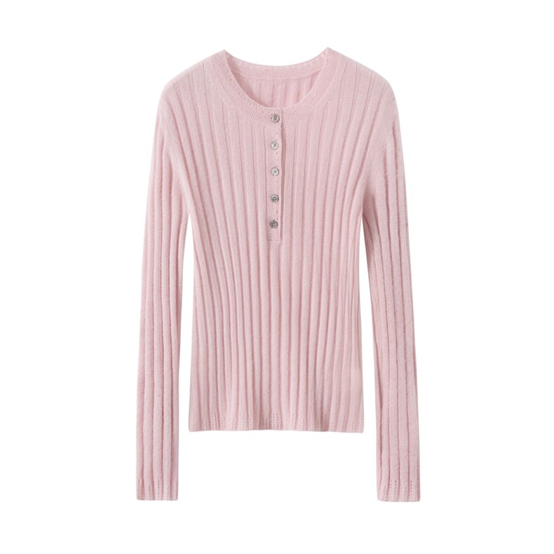 2025年秋季常规套头长袖精纺48支挑孔套衫，女装羊绒衫，泰盈纯羊绒