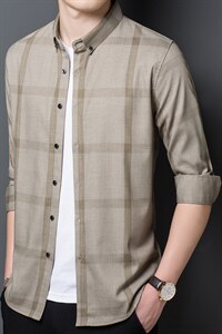 CA2112钱塘2020-2春秋薄款时尚休闲简约中青年男士长袖衬衣P59图片