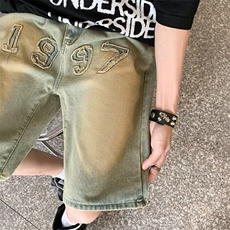 百搭五分裤气质潮流新款文艺牛仔裤慵懒简D5977P35，男装牛仔裤，星座1116-2