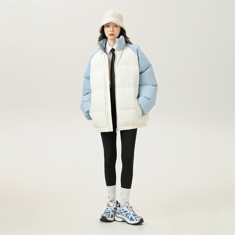 现货抖音得物可供视频三防加厚羽绒拼接棉衣外套面包棉服WM8666,男装棉衣,电商A486
