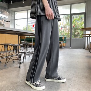 基地-K404-P45春季休闲裤男士西裤大码阔腿裤垂感直筒裤子宽松潮，男装西裤，电商B280-1（原A049）