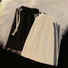 网红裤子男潮牌束脚运动华夫格休闲裤K7051P35图片