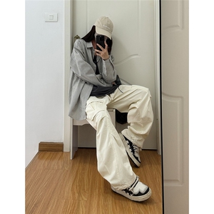 高品质牛仔条纹衬衫潮牌长袖衬衣潮流宽松休闲外套CS017-P30图片