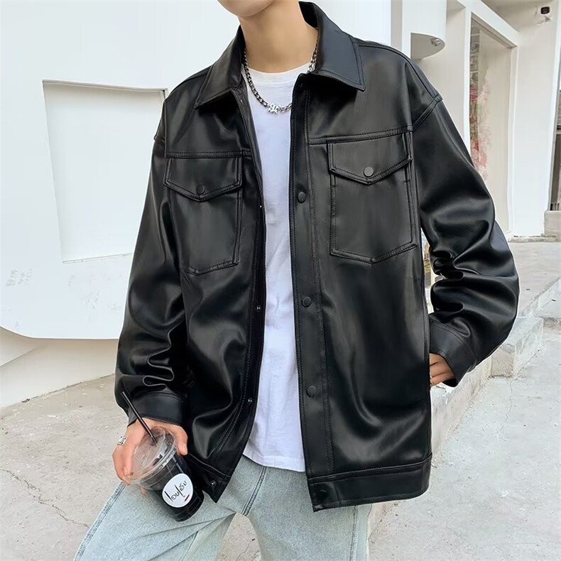春季机车服皮衣男潮韩版青年飞行员夹克潮流男士外套JK0202-P58,男装夹克,星座308B-1