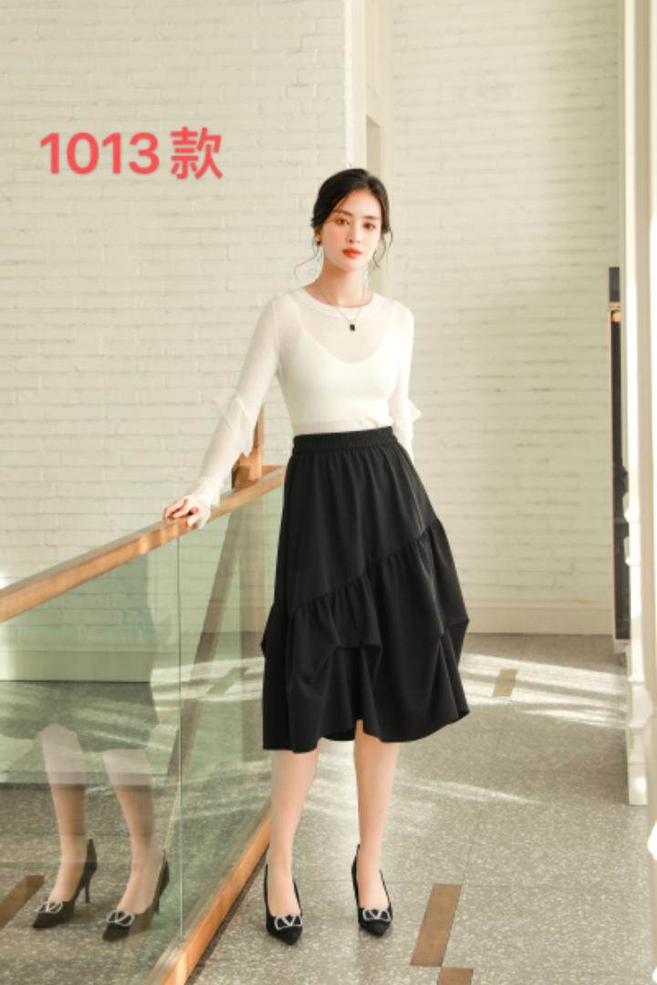 时尚百搭修身中长款裙，其它，纳影