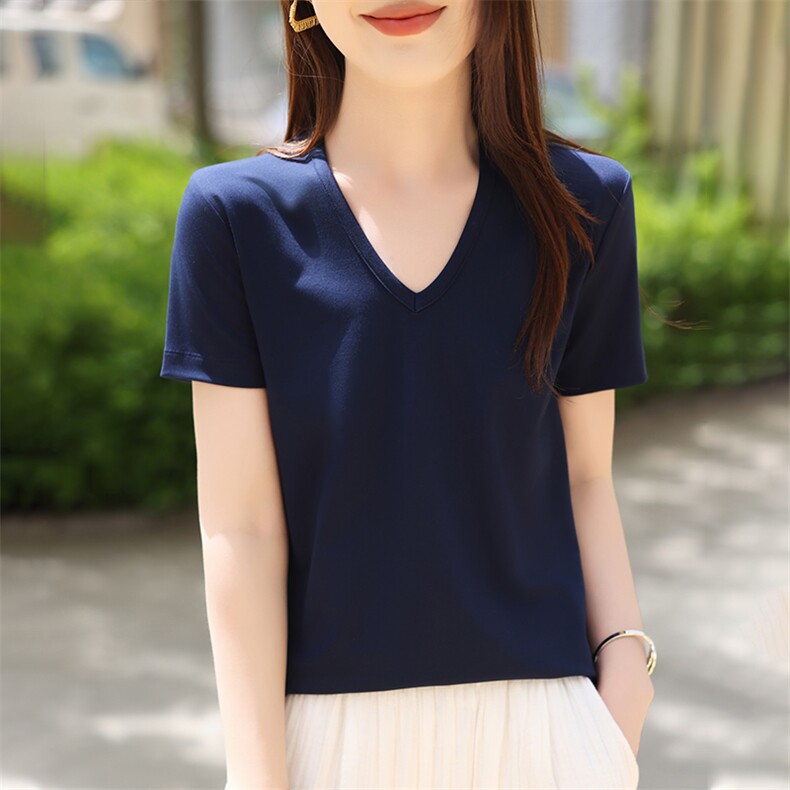 t恤女短袖夏季新款宽松韩版女装百搭休闲圆领半袖体恤女,女装T恤,硕诚羊绒