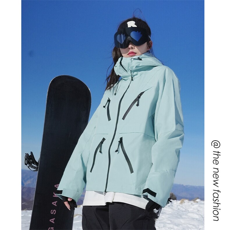 冬新户外防水拉链魔术贴滑雪服男加绒加厚大码夹克外套M19-P180，男装棉衣，电商A001