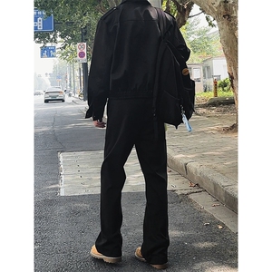 秋冬加厚毛呢小西裤男士休闲裤 商务修身直筒长裤子8250/P55/控88图片