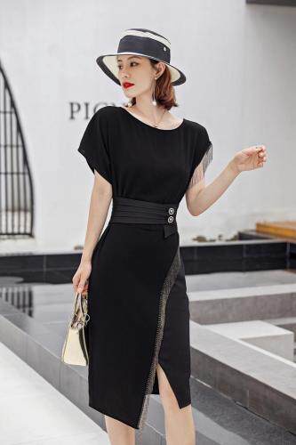 夏季新款不规则中淑连衣裙，女装连衣裙，千禾木