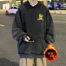 直播品质500克重磅美式做旧水洗卫衣SL1533-常规特P55加绒特P65，男装卫衣，电商A486