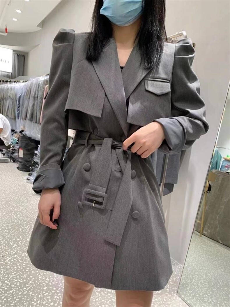 欧洲站欧货潮西装裙2021新款宽松百搭气质，女装西装，南门村口 8090