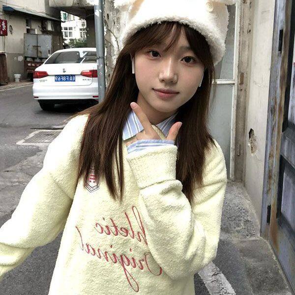 甜美校园风字母提花圆领套头毛衣女学生秋冬新款毛茸茸软糯针织衫,针织衫/毛衣,星座506A