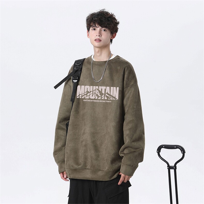 抖音得物高品质美式潮流麂皮绒宽松圆领卫衣wyjp4037-特p35控69,男装卫衣,星座605(原A050)