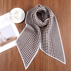 时尚格子围巾女冬季韩版百搭秋冬针织保暖围脖，围巾，九月九羊绒