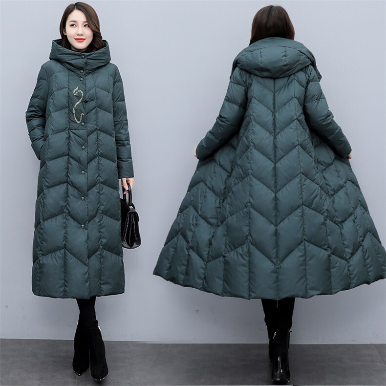 2021冬季新款棉服绣花通勤加厚防风洋气图片