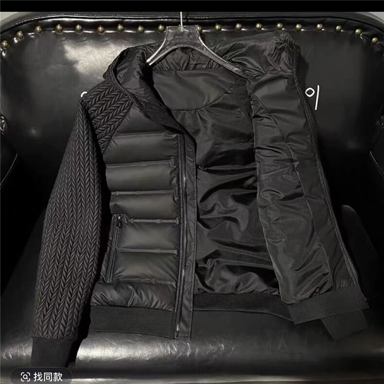 (网图)麦穗拼接羽绒服保暖连帽时尚百搭拼接羽绒服313B-2566-P140,男装羽绒服,星座313B