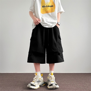 320G重磅宽松日系山本风工装七分裤 FSDK2506 M-3XL 特p40控78图片