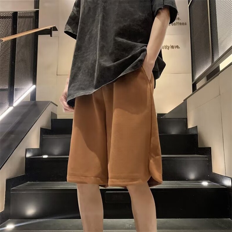 多色开叉休闲短裤男夏季ins潮流沙滩裤宽松直筒K10093-P35,男装休闲裤,星座1109-3