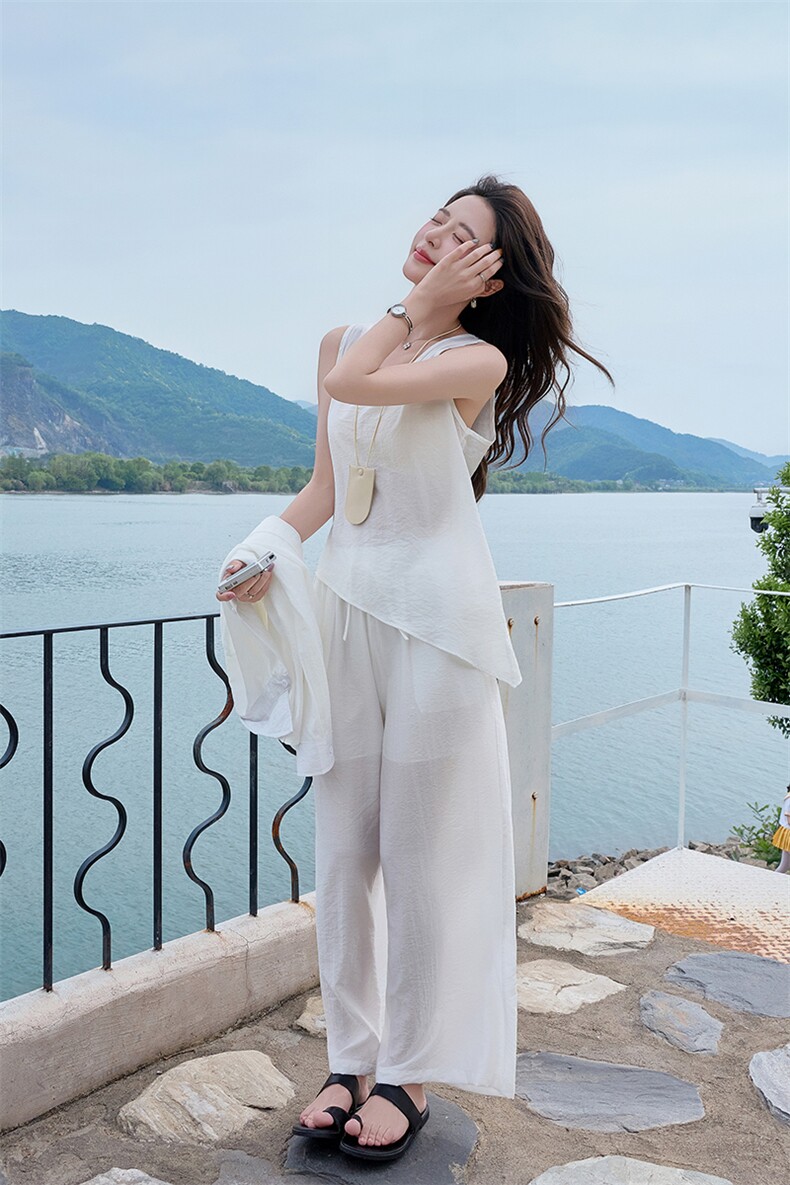 时尚防晒衣套装女夏2025新款韩版宽松显瘦洋气爆款薄款休闲三件套,女装套装/套裙,凯瑟曼