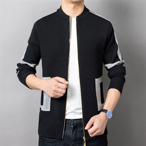 秋冬男装棒球服上衣针织夹克外套男时尚开衫  81-8  P68图片