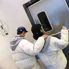 冬季女士面包服手拍棉三条杠情侣棉衣棉服宽松女外套1802/P75，女装棉衣/棉服，星座1506-1