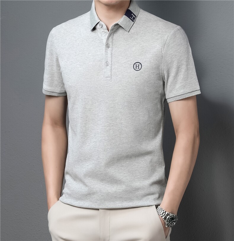 POLO衫男上衣半袖男装衣服男士体恤衫T恤潮牌休闲翻领爸爸短袖男,男装T恤,电商B212（原钱塘6029）