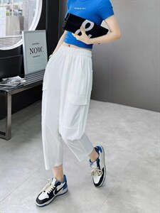 【现货】夏季新品女装哈伦工装休闲九分女裤,其它,冬进一族