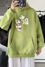 L2415P48秋季上新休闲连帽百搭韩潮外套卫衣男情侣装连帽卫衣，男装卫衣，星座510A-1