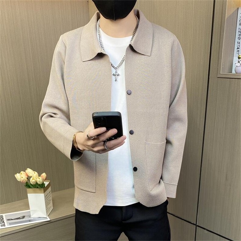 78812-P78社会小伙春秋季针织衫外套男士秋装线休闲开衫毛衣男潮,男装针织衫/毛衣,电商D310B-1