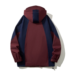 日系复古潮牌拼色夹克情侣百搭宽松运动服外套HY397P95控138图片