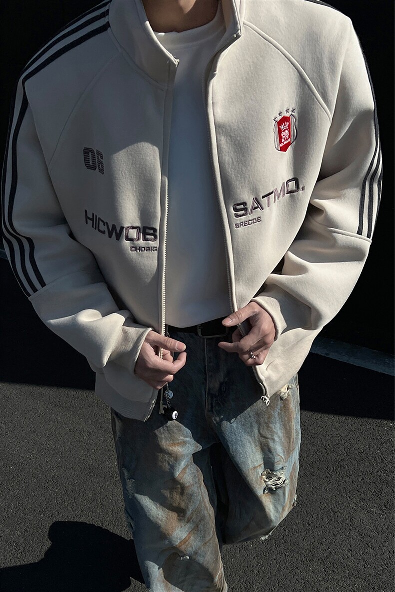 三条杆开衫绣花外套男cp103-特p：70,男装卫衣,电商B371