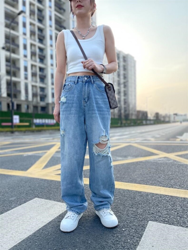 牛仔裤，女装牛仔裤，跳跳谷