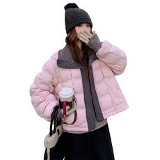 2025年新款排骨款两面穿毛线拼接羽绒服2C230-5813-P295-K488，女装羽绒服，2C230
