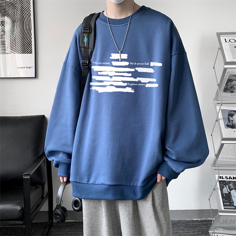 圆领卫衣男超大码胖子肥佬大号长袖t恤S6445-P28,男装卫衣,电商A040