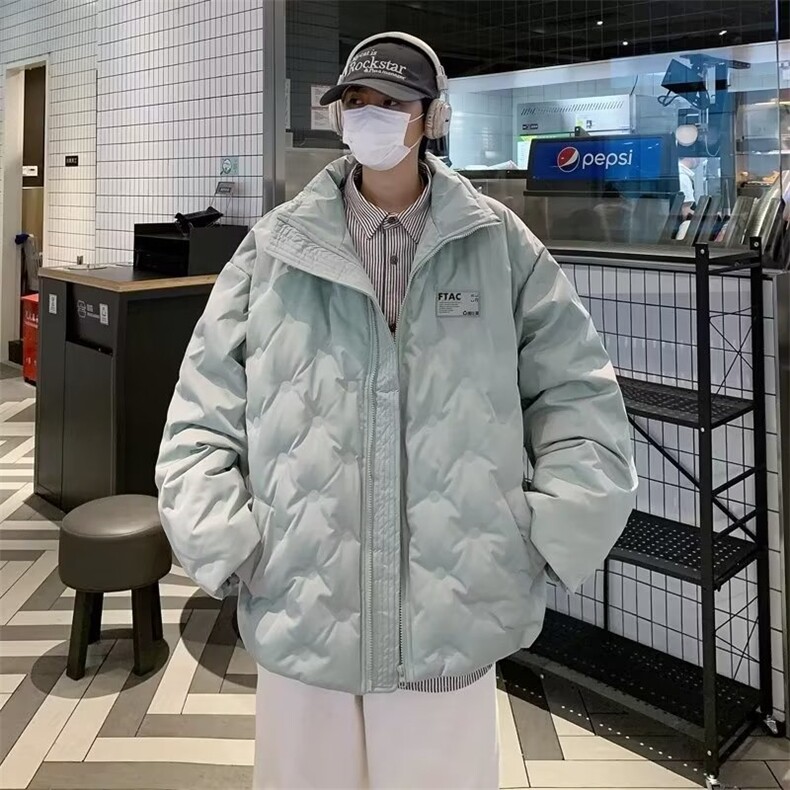 高级感棉服男冬季街头潮牌设计感压褶立领棉衣DH06P100,男装棉衣,星座1116-2