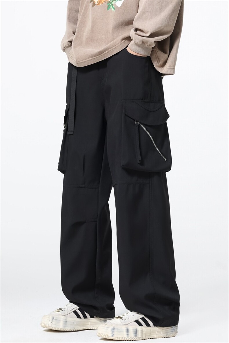 新款美式高街大口袋工装裤男春季户外宽松抽绳休闲A436-2517-P60,男装休闲裤,电商A436