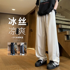 2024 夏季新款 内景大码弹力直筒冰丝裤M-5X HK24620-特P25图片