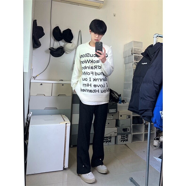 博主图cleanfit马海毛毛衣男宽松慵懒风高级感针织衫MY02-P65,男装针织衫/毛衣,星座1007（原301D）